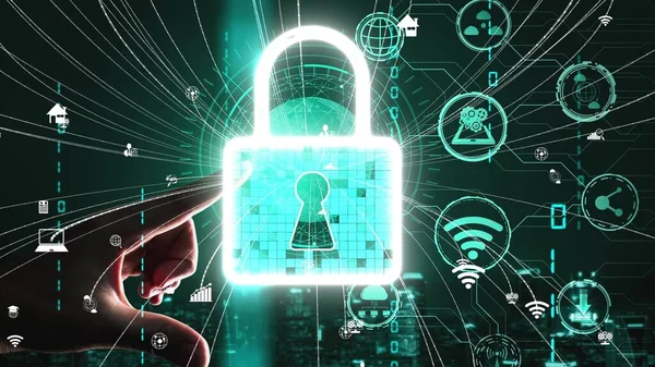 Technologie de cryptage de la cybersécurité pour protéger la confidentialité des données conceptuelles — Photo