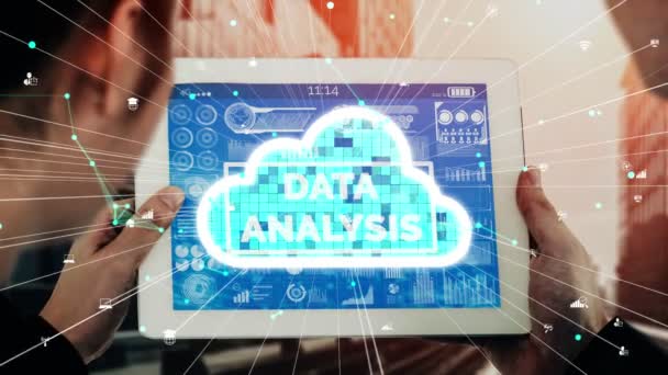 Konceptuell molnteknik och datalagringsteknik för framtida innovation — Stockvideo