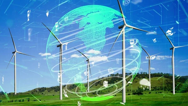 Экологические технологии и приближение к глобальной устойчивой ESG — стоковое фото