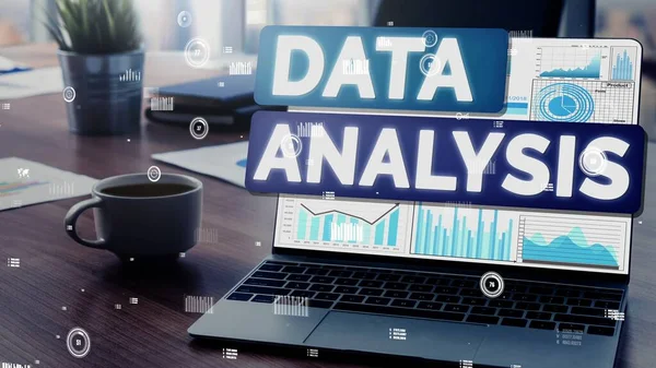 Dataanalys för företag och finans konceptuell — Stockfoto