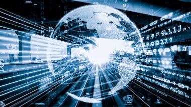 Çevrimiçi trafik kontrol sistemine sahip gizli gelecekçi şehirde akıllı ulaşım