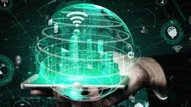 İnternet Ağı kavramsal 5G İletişim Teknolojisi