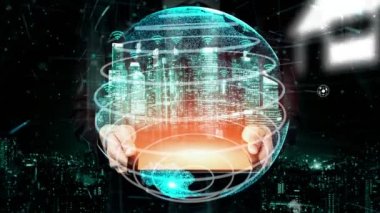 İnternet Ağı kavramsal 5G İletişim Teknolojisi