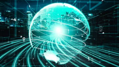 Çevrimiçi trafik kontrol sistemine sahip gizli gelecekçi şehirde akıllı ulaşım