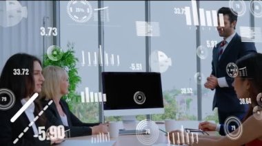 Teknolojiyi analiz eden iş verilerinin yaratıcı görüntüsü