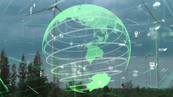 Tecnología de conservación ambiental y enfoque global sostenible ESG — Vídeo de stock