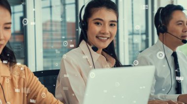 Müşteri desteği çağrı merkezi kıskanç grafik ile veri sağlar