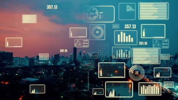 미래의 변화를 보여 주는 기업 데이터 분석 인터페이스 — 비디오