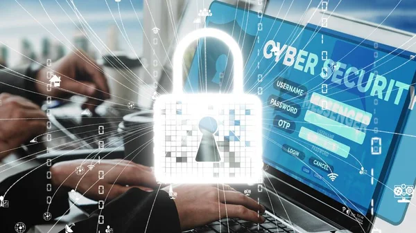 Cyber Ασφάλεια και Ψηφιακή Προστασία Δεδομένων εννοιολογική — Φωτογραφία Αρχείου