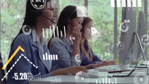 Konceptuell affärsinstrumentpanel för analys av finansiella data — Stockvideo
