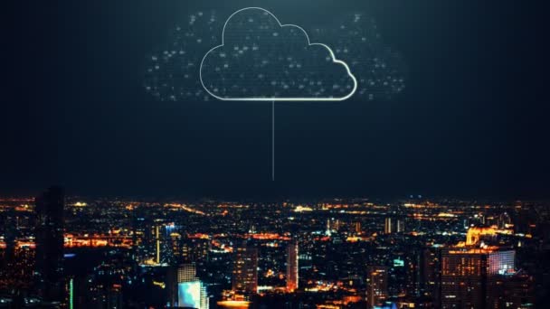 Cloud computing technology and online data storage for shrewd business network — Αρχείο Βίντεο