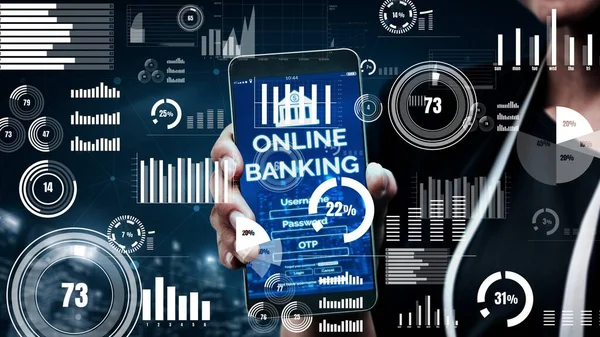 Online Banking για την τεχνολογία ψηφιακού χρήματος — Φωτογραφία Αρχείου