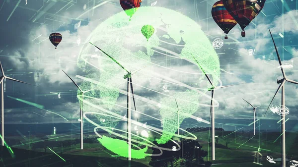 環境保全技術と地球規模での持続可能なESG — ストック写真