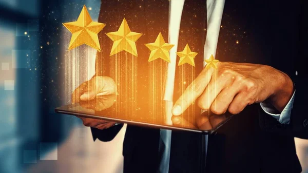 Customer review satisfaction feedback survey data for shrewd business — Φωτογραφία Αρχείου