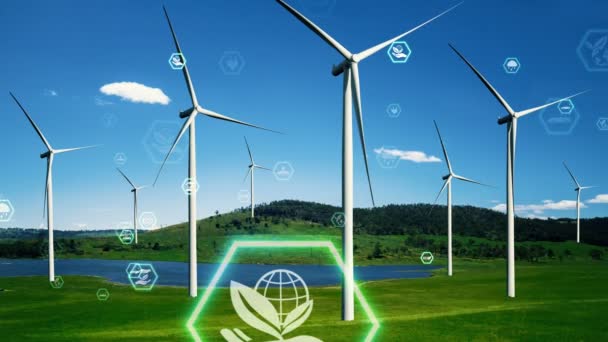 Tecnología de conservación ambiental y enfoque global sostenible ESG — Vídeos de Stock