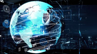 İnternet Ağı kavramsal 5G İletişim Teknolojisi