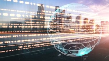 Çevrimiçi trafik kontrol sistemine sahip gizli gelecekçi şehirde akıllı ulaşım