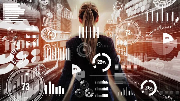 Big Data Technologie für die Unternehmensfinanzierung konzeptionell . — Stockfoto