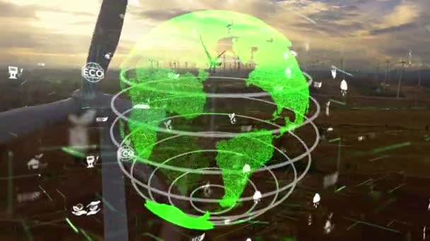 环境保护技术和接近全球可持续环境无害管理 — 图库视频影像