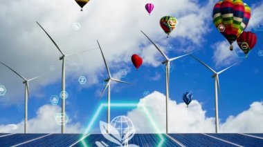 Çevre koruma teknolojisi ve yenilenebilir doğal kaynaklardan gelen temiz enerji ve güçle küresel sürdürülebilir ESG 'ye yaklaşmak