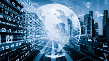 Çevrimiçi trafik kontrol sistemine sahip gizli gelecekçi şehirde akıllı ulaşım