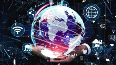 İnternet Ağı kavramsal 5G İletişim Teknolojisi