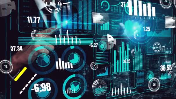 Big Data Technology för Business Finance konceptuell. — Stockvideo