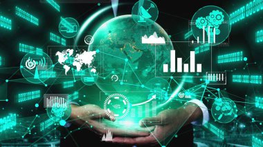 İnternet Ağı kavramsal 5G İletişim Teknolojisi