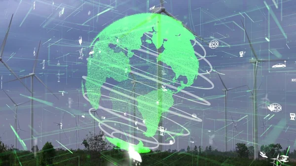 Tecnologia de conservação ambiental e abordagem global sustentável ESG — Fotografia de Stock