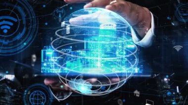 İnternet Ağı kavramsal 5G İletişim Teknolojisi