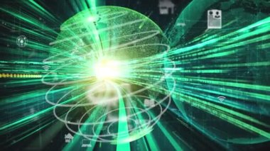 Fütürist küresel sosyal medya, insanlar iletişim ağı ve dijital veri paylaşımı