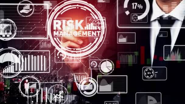 Risicobeheer en -beoordeling voor het bedrijfsleven Conceptueel — Stockvideo
