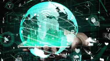 İnternet Ağı kavramsal 5G İletişim Teknolojisi