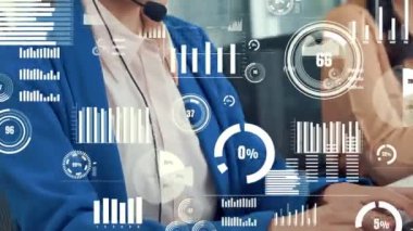 Müşteri desteği çağrı merkezi kıskanç grafik ile veri sağlar