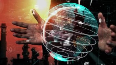 Makine durumunu sunan kavramsal endüstri veri gösterge paneli