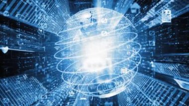 Fütürist küresel sosyal medya, insanlar iletişim ağı ve dijital veri paylaşımı