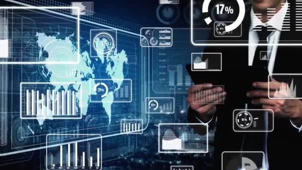 Análise de Dados para Negócios e Finanças conceptual — Vídeo de Stock