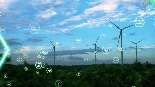 Milieubeschermingstechnologie en wereldwijde duurzame ESG — Stockvideo