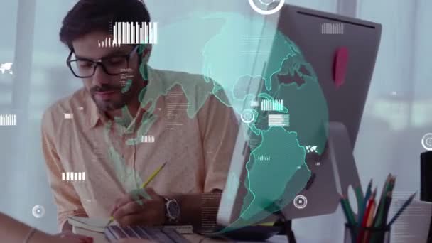 Vision conceptuelle des gens d'affaires lors de la réunion du personnel de l'entreprise — Video