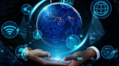 İnternet Ağı kavramsal 5G İletişim Teknolojisi