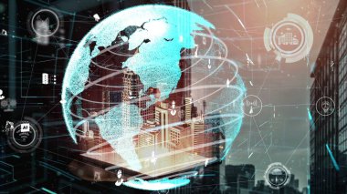 İnternet Ağı kavramsal 5G İletişim Teknolojisi