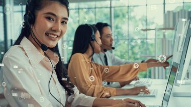 Müşteri desteği çağrı merkezi kıskanç grafik ile veri sağlar