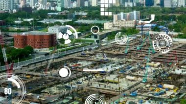 İnşaat alanı üzerinde değişiklik grafikli inşaat teknolojisi kavramı