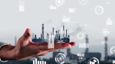 Geleceğin fabrikası ve yaratıcı enerji endüstrisi konsepti