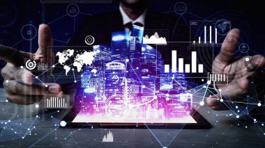 İnternet Ağı kavramsal 5G İletişim Teknolojisi