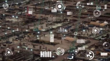 İnşaat alanı üzerinde değişiklik grafikli inşaat teknolojisi kavramı