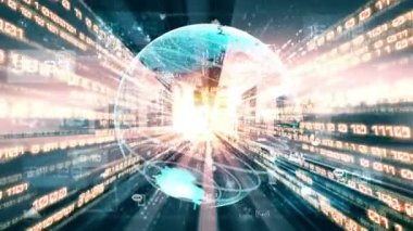 Fütürist küresel sosyal medya, insanlar iletişim ağı ve dijital veri paylaşımı