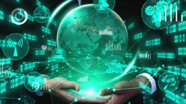 İnternet Ağı kavramsal 5G İletişim Teknolojisi