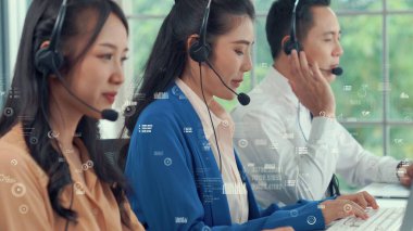 Müşteri desteği çağrı merkezi kıskanç grafik ile veri sağlar