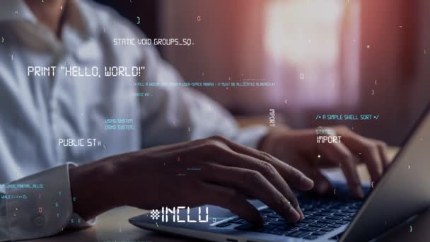 将来のソフトウェアの概念プログラミングとコーディング — ストック動画